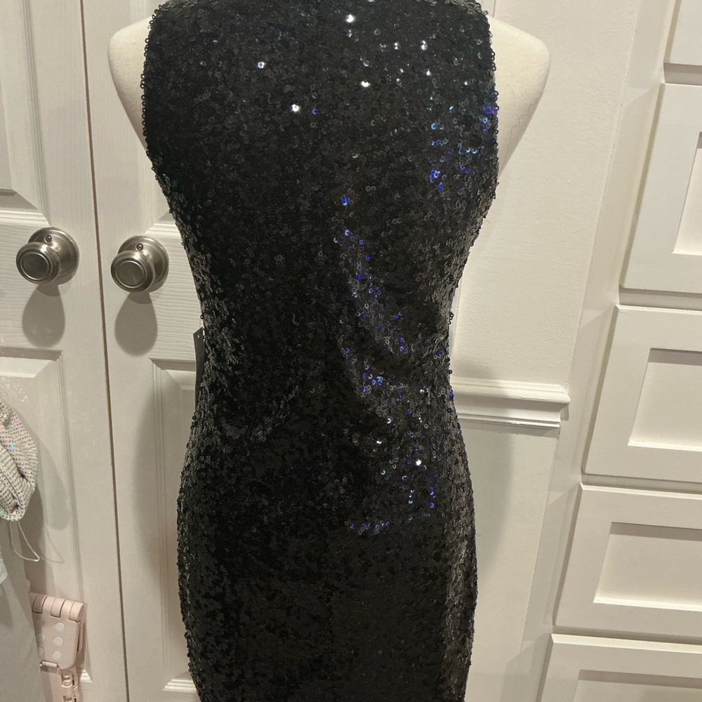 Elegant Black Sequin Midi Dress, Brand New with Tags! - Picture 4 of 9